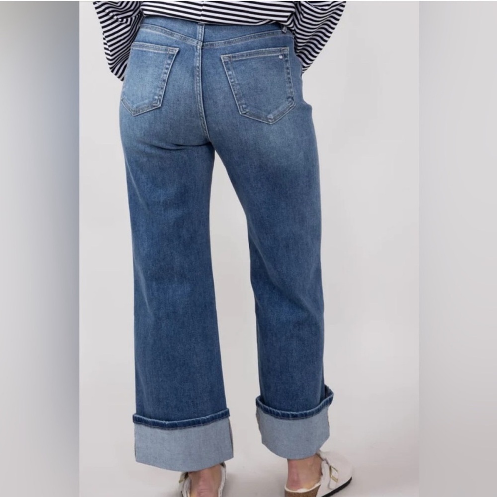 New Mica High Rise Wide Cuffed Leg Jeans 29 - Picture 2 of 11